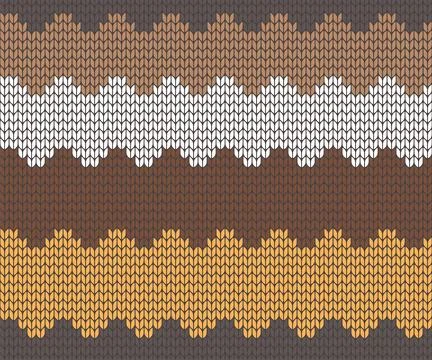 Knitted zigzag seamless pattern background vector illustration イラスト素材