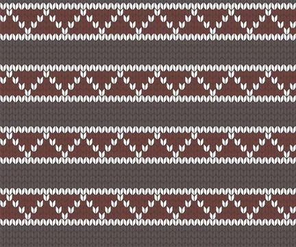 Knitted zigzag seamless pattern background vector illustration Illustrazione stock