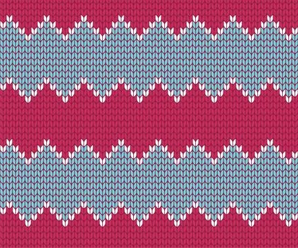 Knitted zigzag seamless pattern background vector illustration 스톡 일러스트