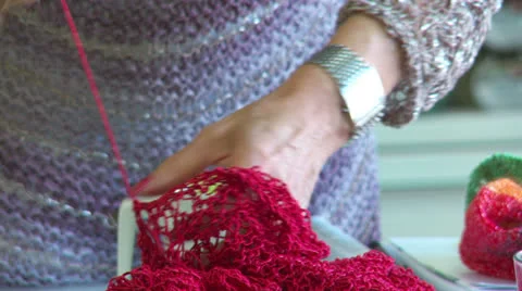 Knitting 05 Stock Footage 25607978