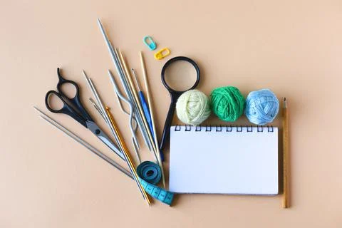 Knitting accessories Stock Photos