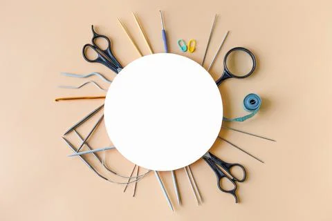 Knitting accessories Stock Photos