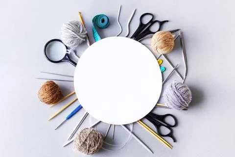 Knitting accessories Stock Photos
