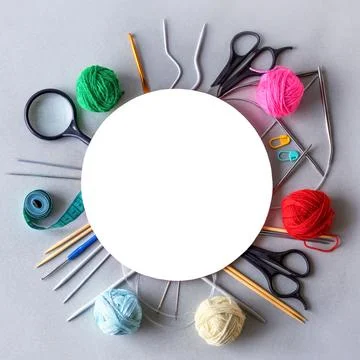 Knitting accessories Stock Photos