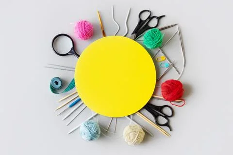 Knitting accessories Stock Photos