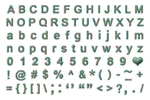 Knitting alphabet Stock Illustration