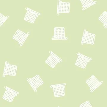 Knitting artwork hobby line vector seamless pattern 스톡 일러스트