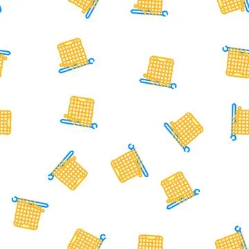 Knitting artwork hobby vector seamless pattern Stock Illustration