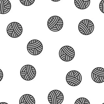 Knitting ball textile vector seamless pattern Stockillustratie