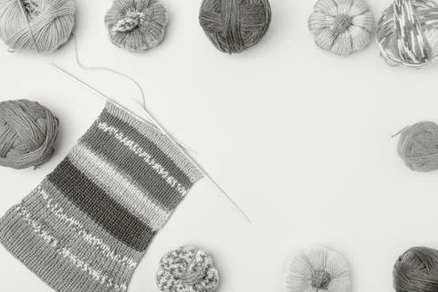 Knitting balls Stock Photos