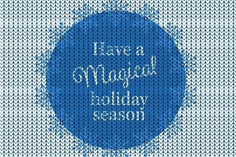 Knitting Christmas vector background have a magical holiday season Stock Illustration