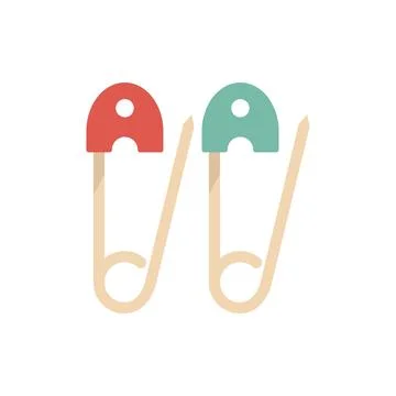 Knitting clip icon flat vector. Wool knit Stock Illustration
