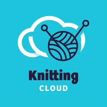 Knitting Cloud Logo Stock Illustration