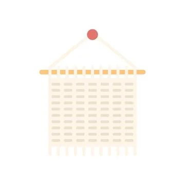 Knitting craft icon flat vector. Wool knit Stock Illustration