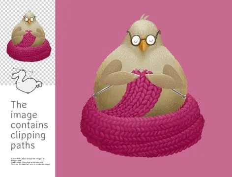 Knitting, Dodo collection Stock Illustration