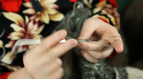 Knitting Video stock 9193171