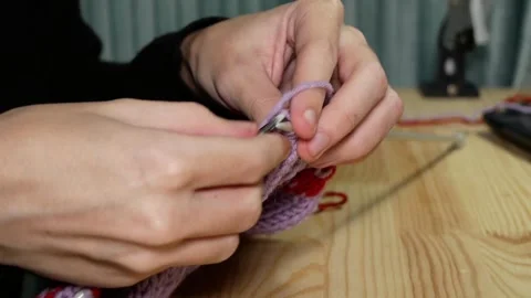 Knitting. Stock Footage 166703212