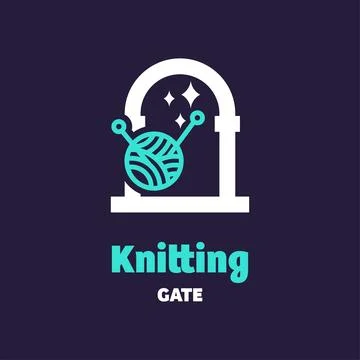Knitting Gate Logo Stock Illustration