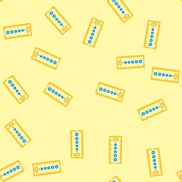 Knitting gauge knitting wool vector seamless pattern Stock Illustration