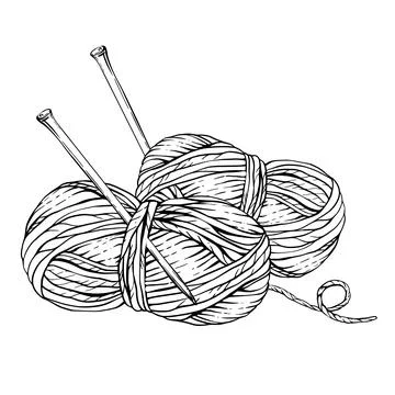 Knitting graphic 03 Illustrazione stock
