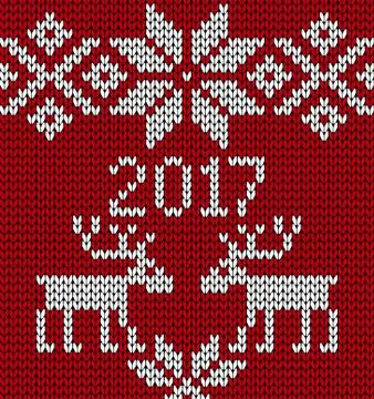 Knitting greeting card Ilustración de archivo