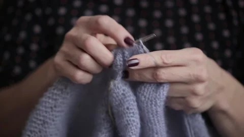 Knitting handmade fur clothes Stock Footage 168173088