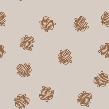 Knitting hands knitting wool line vector seamless pattern Illustrazione stock