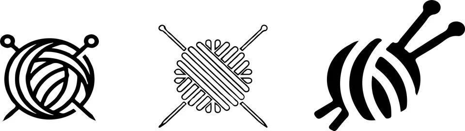Knitting icon set vector on white background Stock Illustration