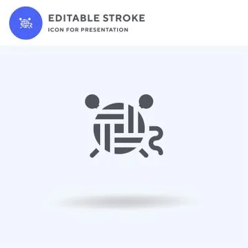 Knitting icon vector, filled flat sign, solid pictogram isolated on white, lo Stock Illustration