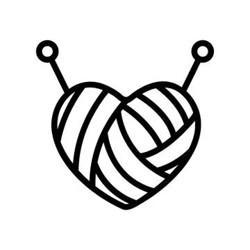 Knitting icon vector. Isolated contour symbol illustration 库存插图