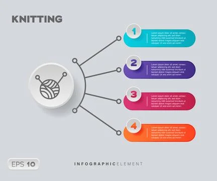 Knitting Infographic Element Stock Illustration