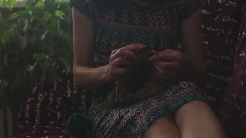 Knitting Knit Needle 스톡 동영상 149312913