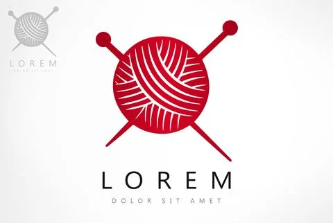 Knitting logo vector. Stock-Illustration