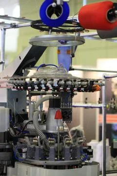 Knitting machine 스톡 사진