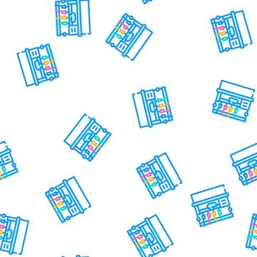 Knitting machine vector seamless pattern Stockillustratie