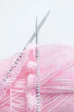 Knitting Needles and Wool Stock Photos