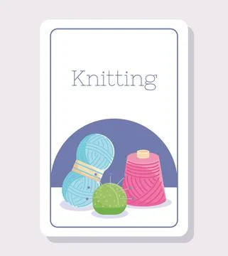 Knitting needles cartel Stock Illustration