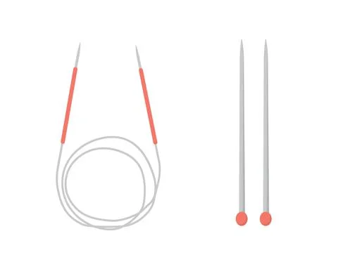 Knitting needles. Cute hand drawn tailor shop elements. Vector illustration in Illustrazione stock