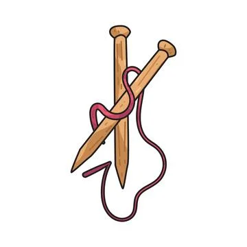 Knitting Needles illustration Stock Illustration
