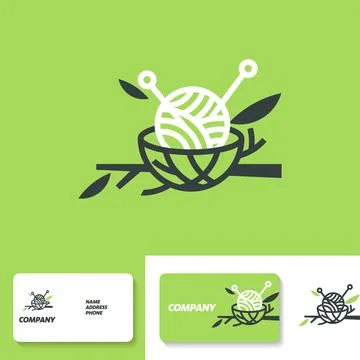 Knitting Nest Logo Stock Illustration