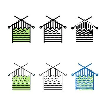 Knitting occupation color range icon vector Иллюстрация