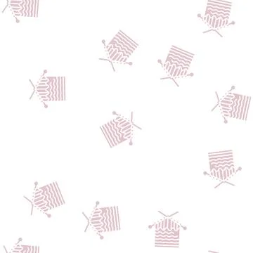 Knitting occupation glyph seamless pattern Stockillustratie