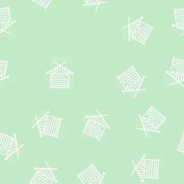 Knitting occupation line seamless pattern Stockillustratie