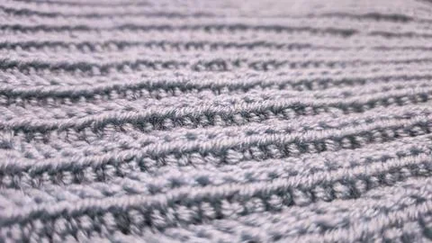 Knitting patterns and details for sweaters, hats, and other crocheted items. Stock Photos