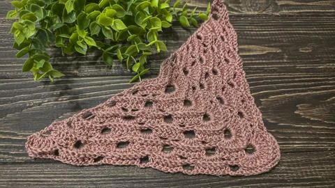 Knitting patterns with a relief pattern and yarn in different colors. Clothin 스톡 사진