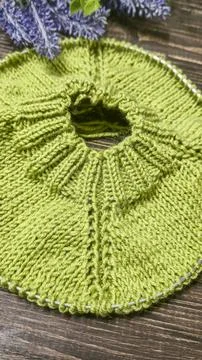 Knitting patterns with a relief pattern and yarn in different colors. Clothin 스톡 사진