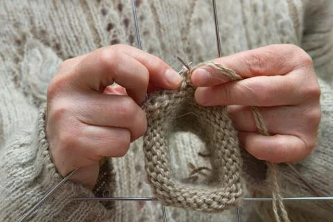 Knitting 스톡 사진
