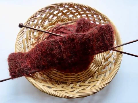 Knitting in process Stock Photos