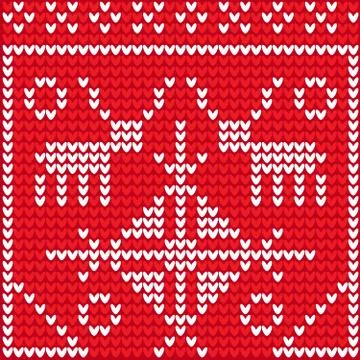 Knitting rendeer Stock Illustration