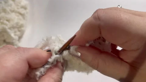 Knitting sample white Stock Footage 233540141